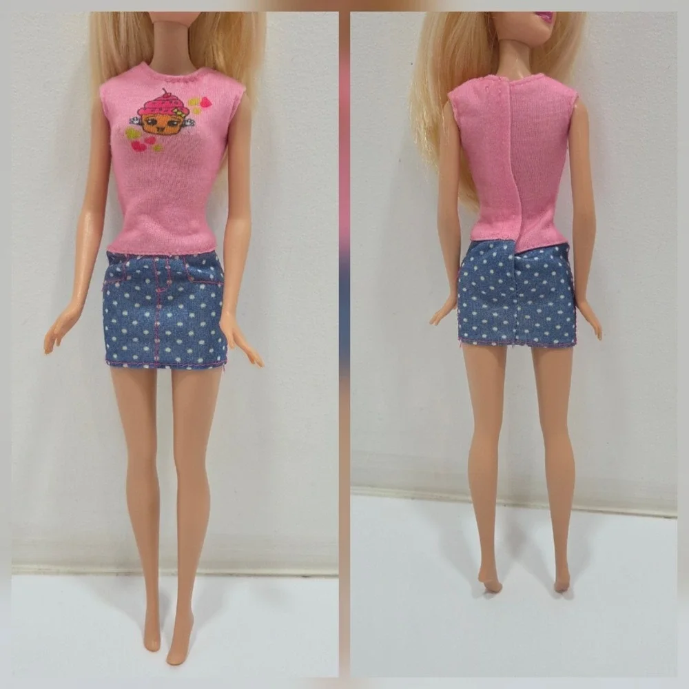 2014 Barbie Glam Refrigerator CCX04 Doll W/ Dress & Food Accessories - No Fridge